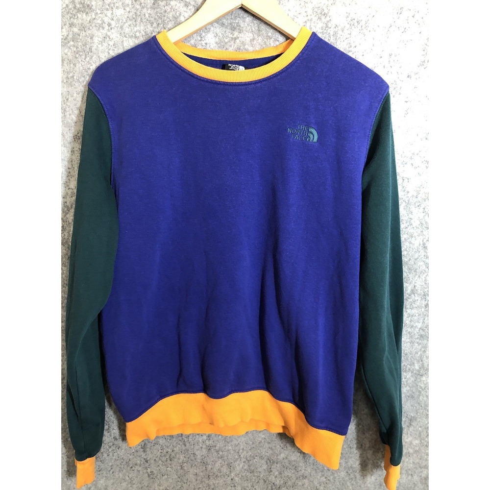 The North Face Sweatshirt Mens Small Colorblock Logo Sports Retro 80s 90s